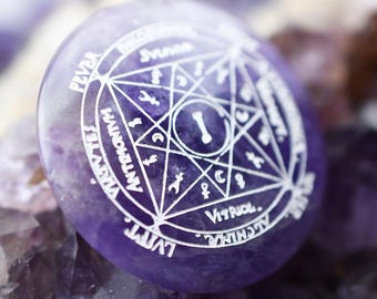 Talisman de sorcier en améthyste : pièce de décision en pierre gemme D2 pour RPG