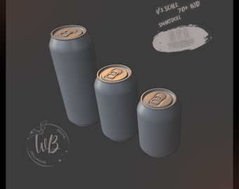 BJD Soda Can: 1/3 Scale Doll Miniature STL File (Digital Download)
