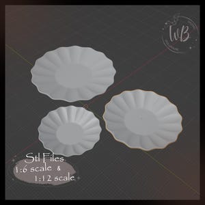 1:6 Maßstab 1:12 Puppenhaus Platten Set - STL Herunterladbare Datei für 3D-Druck