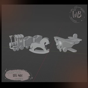 1:6 Scale Dollhouse Set of Toys - STL Downloadable File for 3D Printing