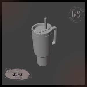 1:6 scale. Miniature Thermal Mug for a Dollhouse.. STL Downloadable File for 3D Printing.