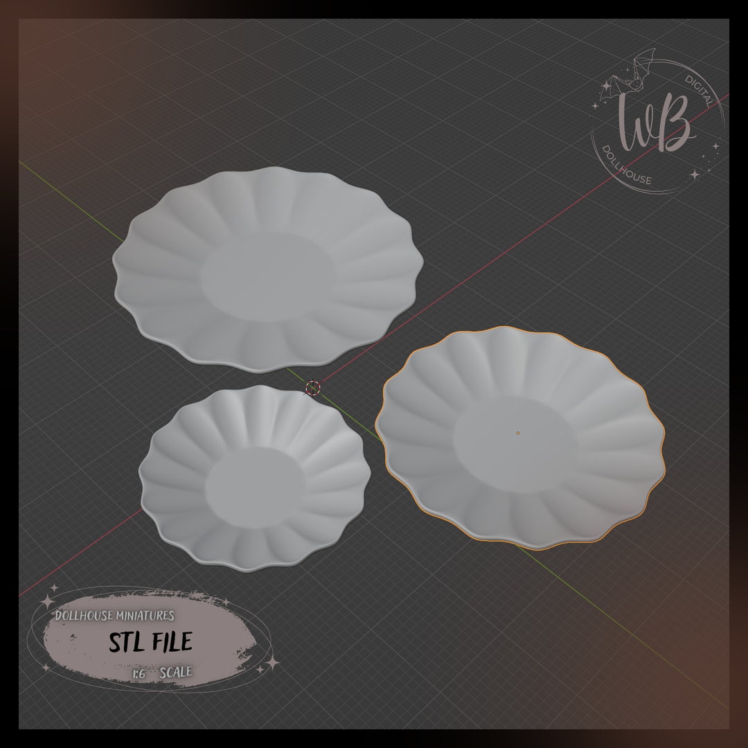 Dollhouse Plates Set STL Downloadable File for 3D Printing - Etsy