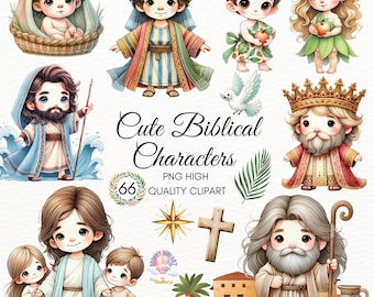 Biblical Characters Clipart,Old Testament,Bible Story PNG,Biblical People Clip Art,Religious Clipart,Sunday School,Jesus Miracles,Crafts