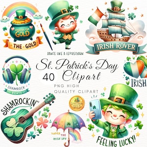 St. Patrick&#39;s Day cliipart,St. Patrick&#39;s Day bundle png,St. Patrick&#39;s design png,St Patrick&#39;s graphics,Irish Day png,Shamrock png,lucky png