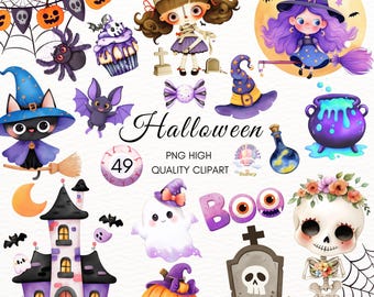 Halloween Clipart Bundle,cute halloween png,spooky season,Halloween Party Decor,Spooky PNG,Kids Halloween,Candy,Trick Or Treat,Little Ghost