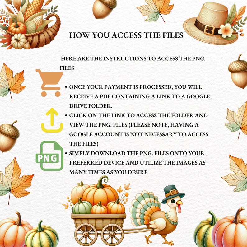 Thanksgiving Clipart,autumn Animals,turkey Clipart,fall Clipart,cute