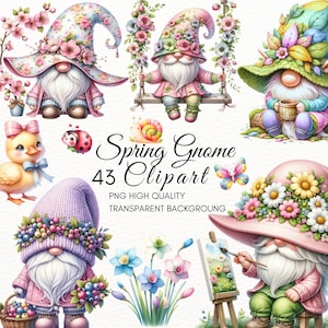 Spring Gnome Clipart,Garden Gnome PNG,Easter Gnome Design,Colorful Garden Gnome,Cute Gnome Clipart,Card Making, Digital Paper Craft,Nursery