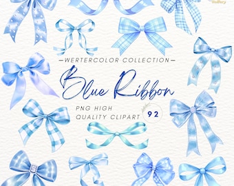 Watercolor Blue Ribbon Clipart,Blue Bows PNG,Coquette,Coquette Bow Designs,Awareness Campaigns,Baby shower,Crafts,Invitation,Digital PNG