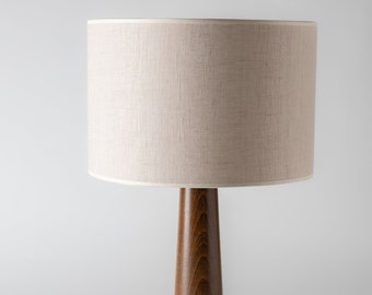 Table Lamp DELOS | Wood Table Lamp | Bedside Lamp | Wooden Lamp | Beech Wood Base Lamp | Decorative Lamp | Wood Lamp | Wood Lampshade