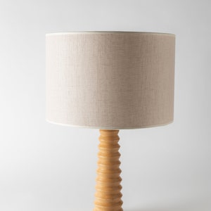 Table Lamp IKARIA | Wood Table Lamp | Bedside Lamp | Wooden Lamp | Beech Wood Base Lamp | Decorative Lamp | Wood Lamp | Wood Lampshade