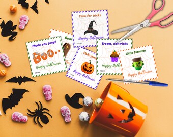 Étiquettes de sacs de friandises d’Halloween, fête parfaite imprimable pour la soirée Trick or Treat
