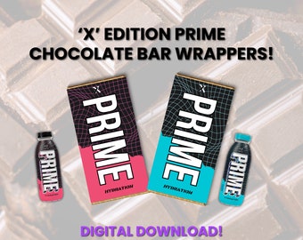 Prime Hydration Chocolate Bar Wrappers, X Edition (Digital Download)