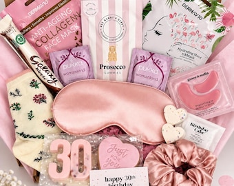 30th Birthday Gift for Her, Personalised Birthday Gift Box, 30th Birthday Hamper with Card, Pamper Gift for Women