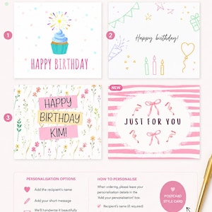 30th birthday card options. Personalised 30th birthday card