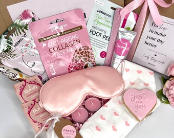 Self Care Gift for Her, Spa Day Pamper Hamper, Ladies Care Package, Pampering and Wellness Present, Meaningful Gift for Friend, Hug in a Box