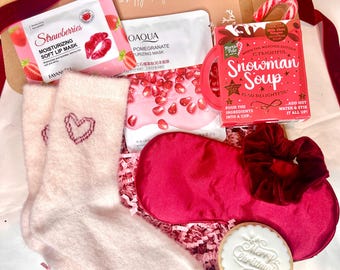Ladies Christmas Pamper Gift, Women's Spa Set, Gift Hamper for Girlfriend, Wife, Friend, Gift Box for Xmas, Festive Gifts