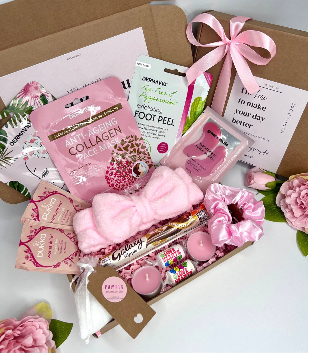 FndAsxa Pflegepaket Für Frauen – Geschenkkorb Zur Genesung, Mit Decke, Kerze & Mehr
