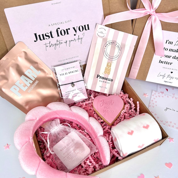 Gift for Her, Ladies Gift Box, Treat Box for Her, Pamper Hamper for Women, Birthday Gift for Girl, Girls Birthday Gift, Pink Pamper Gift