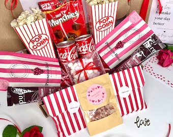 Couples Movie Night Hamper, Couples Movie Night Hamper, Date Night Box, Movie Night Gift for Couples, Romantic Night In Gift, Valentines Box