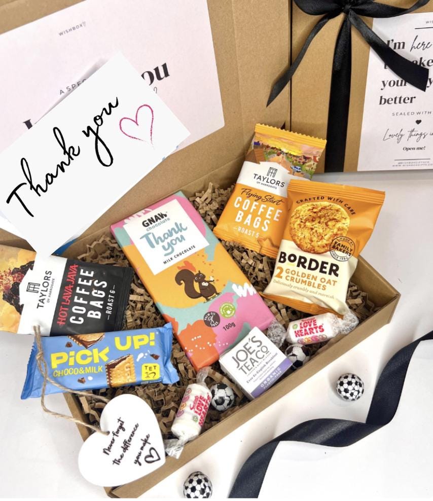 Thank You Gift Box: Gourmet Treats & Personalised Options - Etsy
