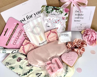 50th Birthday Gift Box for Her, 50th Birthday Box for Women, Happy 50th Birthday Hamper, Pamper Gift for 50th Birthday, Personalised 50th