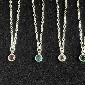 Birthstone Necklace, Birthstone Pendant Necklace, Pendant Necklace, Birthstone Charm, Birthstone Charm Necklace.