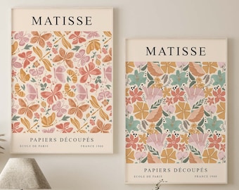 Matisse Flower Set of 2 Prints, Flower Market Print, Floral Wall Art, Vintage Flower Print, Matisse Print, Home Decor, Printable Wall Art