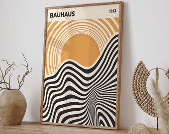 Bauhaus Printable Exhibition Poster, Bauhaus Art Print, Geometric Prints, Wall Art Prints, Bauhaus Home Poster, Vintage Bauhaus Wall Art