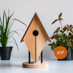 Boomklever - DIY-vogelhuispakket: creëer het droomhuis van je gevederde vrienden! Vogelhuisje PDF Bouwplannen DIY Home Project Vogelhuisje
