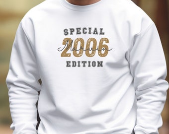 Personalisibares Special Edition 2006 18. Geburtstag Sweater, Birthday Gift, Custom Sweater Name Gift, Gift for Son, Bday Tee, Cool Sweater