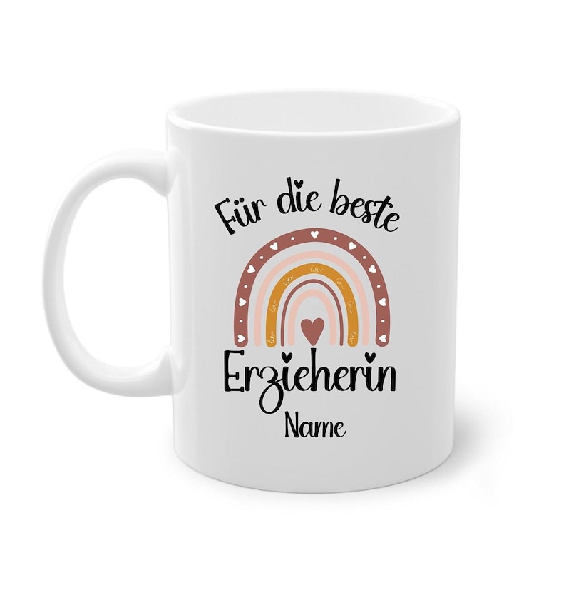 Personalisierbare Beste Erzieherin Tasse, Dankeschön, Tagesmutter, kindergarten abschied, geschenk abschied, erzieherin, kollegin Geschenk bild 4