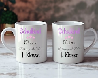 Personalized First Day of School Mug: Einschulung Gift