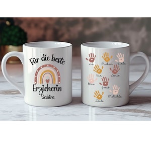 Personalisierbare Beste Erzieherin Tasse, Dankeschön, Tagesmutter, kindergarten abschied, geschenk abschied, erzieherin, kollegin Geschenk bild 1