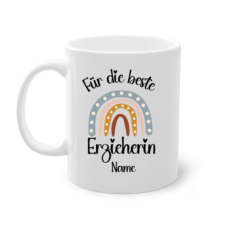 Personalisierbare Beste Erzieherin Tasse, Dankeschön, Tagesmutter, kindergarten abschied, geschenk abschied, erzieherin, kollegin Geschenk bild 5