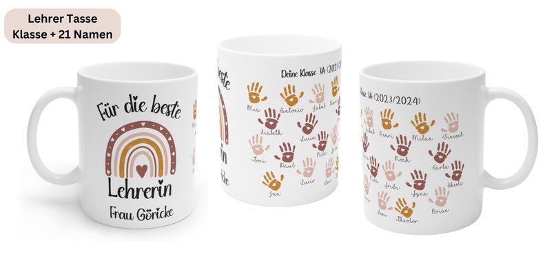 Personalisierbare Beste Erzieherin Tasse, Dankeschön, Tagesmutter, kindergarten abschied, geschenk abschied, erzieherin, kollegin Geschenk bild 8