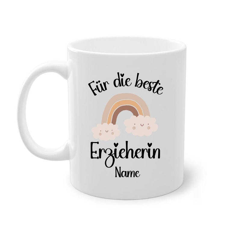 Personalisierbare Beste Erzieherin Tasse, Dankeschön, Tagesmutter, kindergarten abschied, geschenk abschied, erzieherin, kollegin Geschenk bild 6