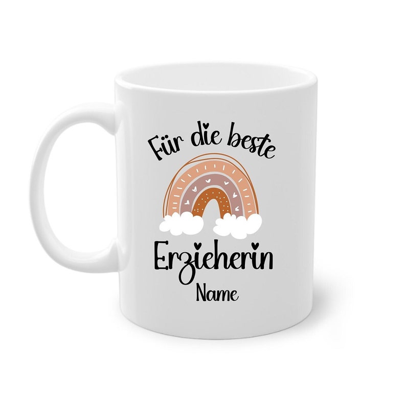 Personalisierbare Beste Erzieherin Tasse, Dankeschön, Tagesmutter, kindergarten abschied, geschenk abschied, erzieherin, kollegin Geschenk bild 7