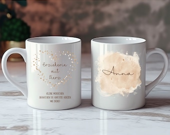 Personalisierbare Erzieherin mit Herz Tasse, Dankeschön, Tagesmutter, kindergarten abschied, geschenk abschied, erzieherin,kollegin Geschenk