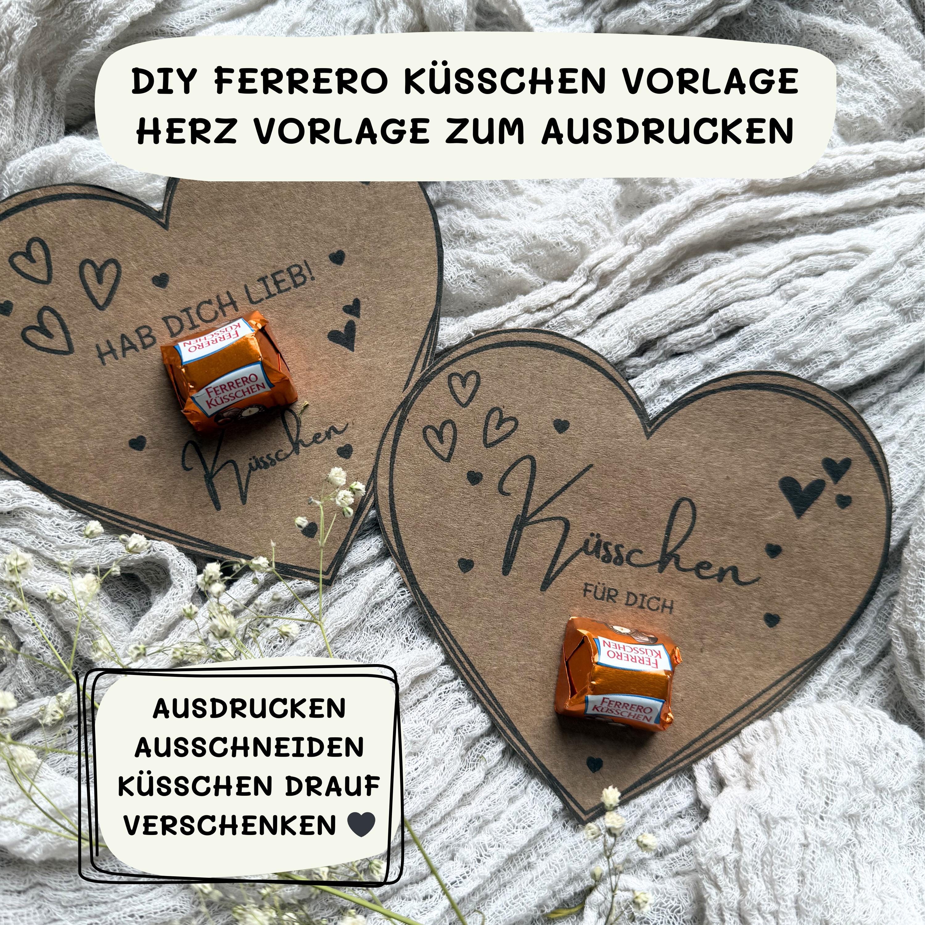 DIY Ferrero Rocher Heart Printable Template – Gift Idea for Anniversary ...