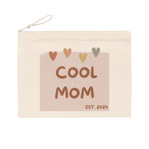 Borsa cosmetica versatile realizzata con materiali sostenibili "Cool Mom", 20 x 15 cm, personalizzabile