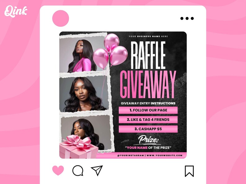 Raffle Giveaway Flyer, Raffle Flyer, DIY Giveaway Flyer, Raffle Ticket ...
