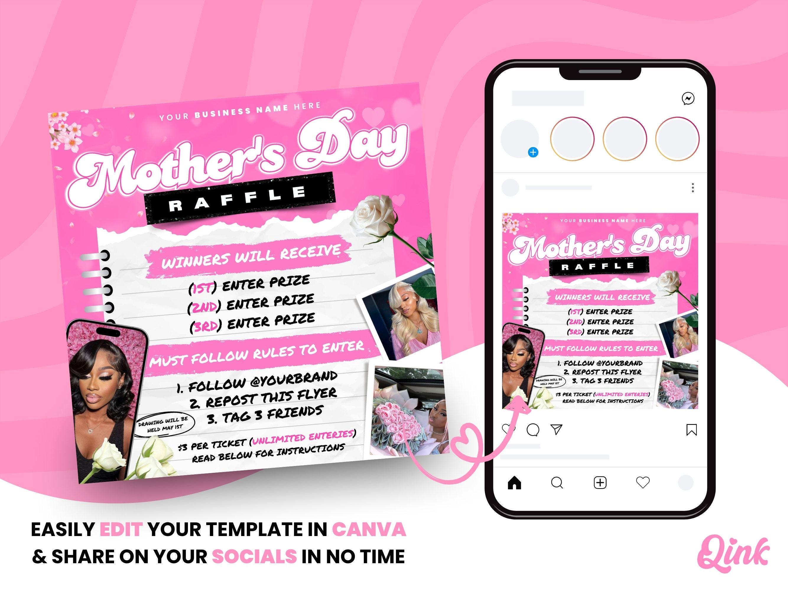 May Rafila May Raffle Giveaway Flyer, Mothers Day Raffle Giveaway Flyer, May ...