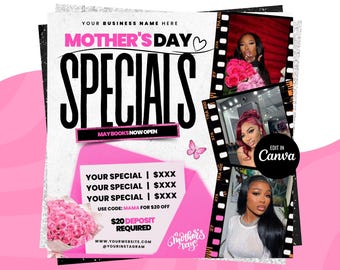 May Booking Flyer, Mothers Day Booking Flyer, May Hair, May Books Open, May Appointment Flyer, May Book Now, May Lashes Nail Braid Wig Flyer