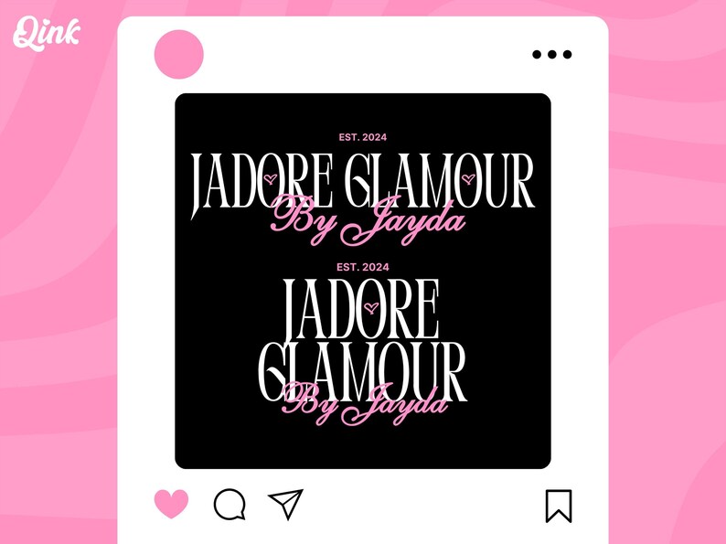 Logotypdesign, logotypmall, gör-det-själv-skönhetslogotyp, hårlogotyp, franslogotyp, MUA-sminklogotyp, nagellogotyp, flätlogotyp, logotypdesign anpassad för företag bild 3