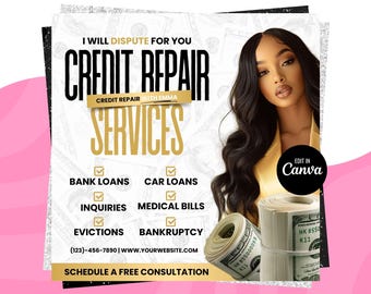 Credit Repair Flyer, Tax Preparation Flyer, Tax Season Flyer, Accountant Flyer, Tax Docs Checklist, Tax Business Consultation Flyer Template