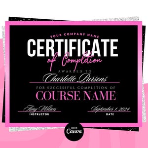 Certificate of Completion Template, Lash Training Certificate, MUA Beauty Certificate, Nails Certificate, Hair Braids Certificate Template