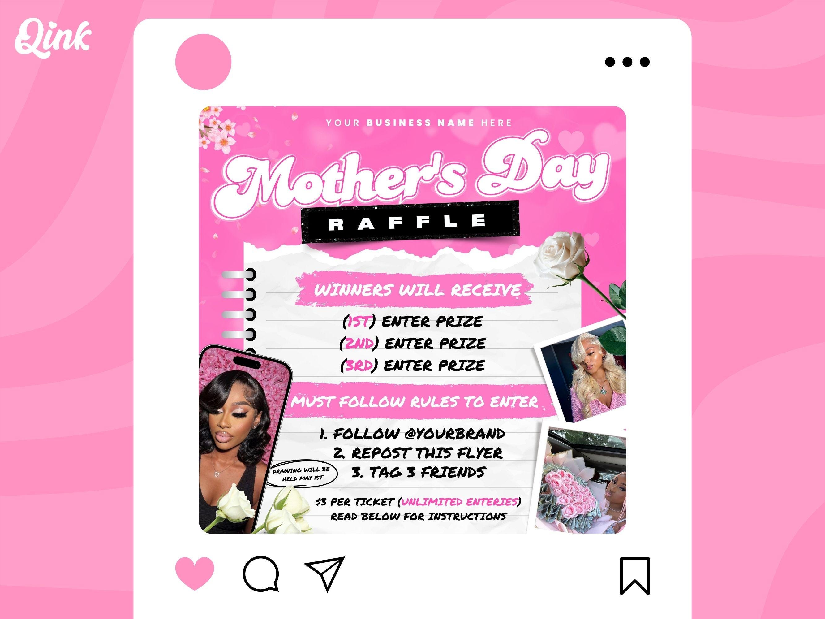May Raffle May Raffle Giveaway Flyer, Mothers Day Raffle Giveaway Flyer, May ...