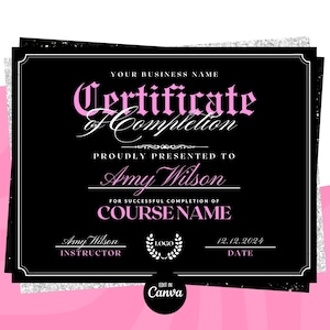 Certificate of Completion Template, Lash Training Certificate, MUA Beauty Certificate, Nails Certificate, Hair Braids Certificate Template