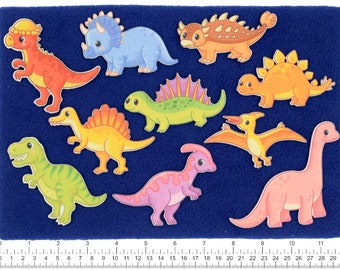Dinosaurs (Dino) - Set of felt shapes / Quiet Book / Kindergarten game /Homeschooling/ Toddler Learning Toy / Felt Board Set / Montessori