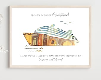 Regalo personalizado de dinero en efectivo para cruceros en muchas ocasiones